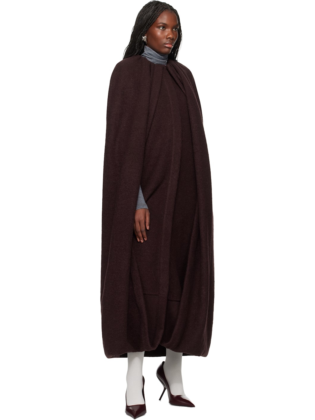 Jil Sander Purple Cape Coat | REVERSIBLE