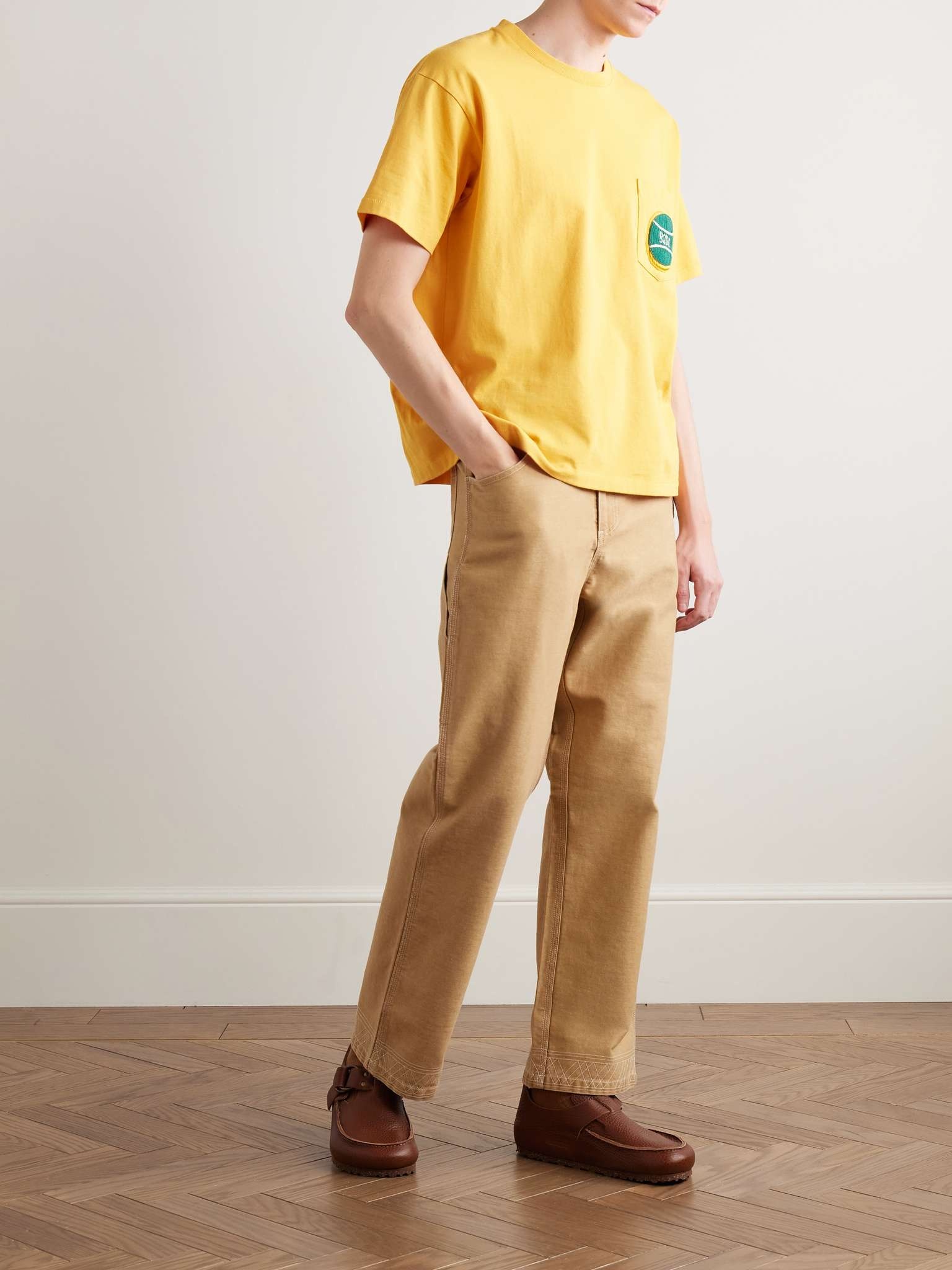 Knolly Brook Straight-Leg Embroidered Cotton-Canvas Trousers - 2
