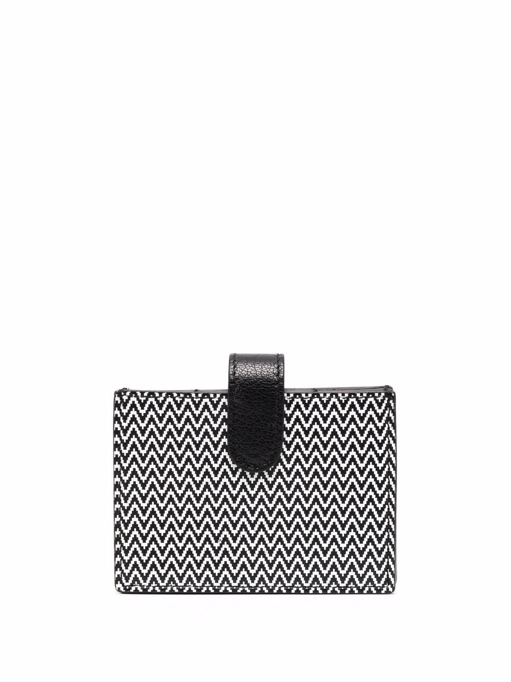 zig-zag print leather card wallet - 2