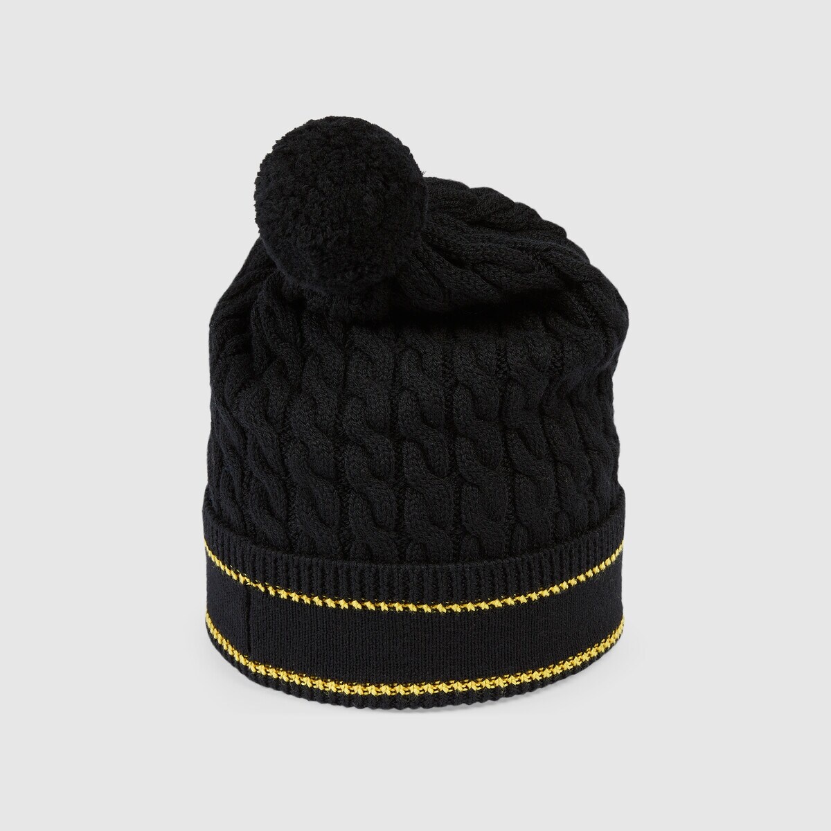 Wool knit hat with pom-pom - 3