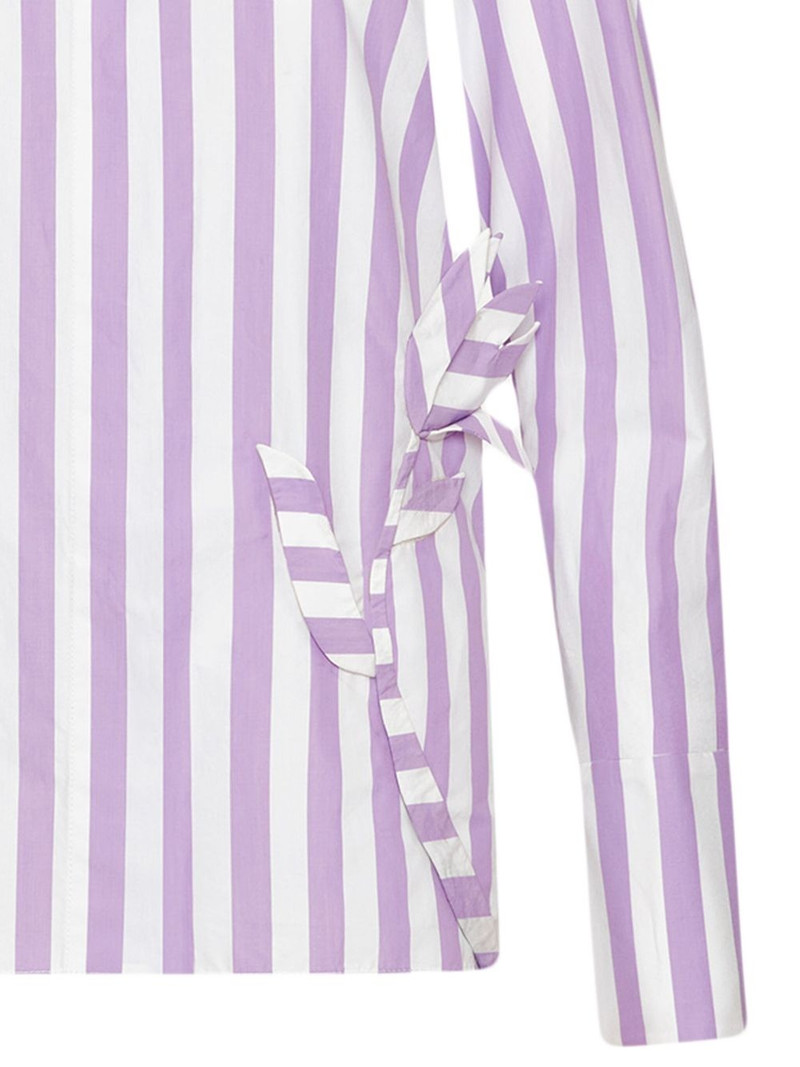 Oscar de la Renta striped appliqué shirt outlook