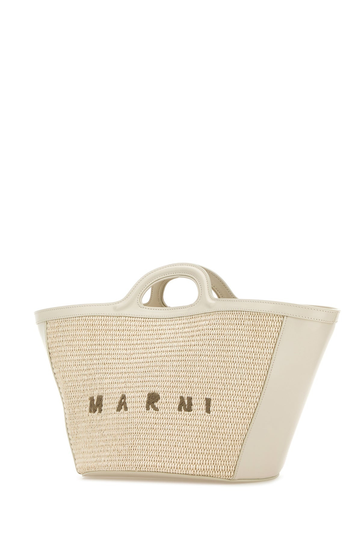 White leather and raffia small Tropicalia Summer handbag - 2