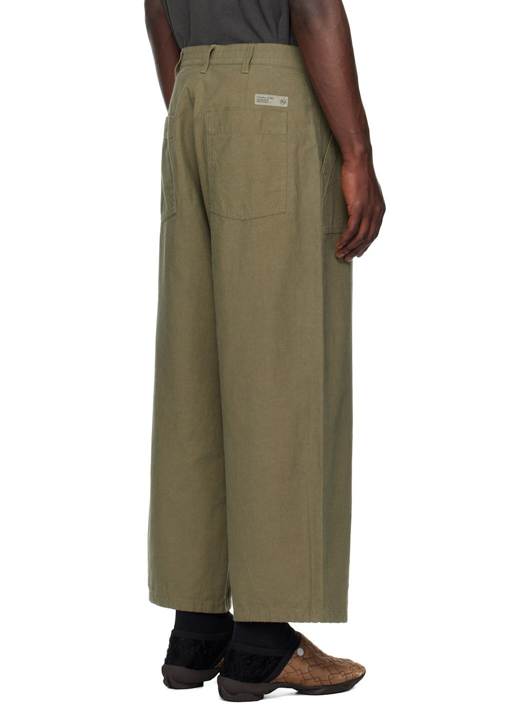 Khaki Wide Baker Trousers - 3