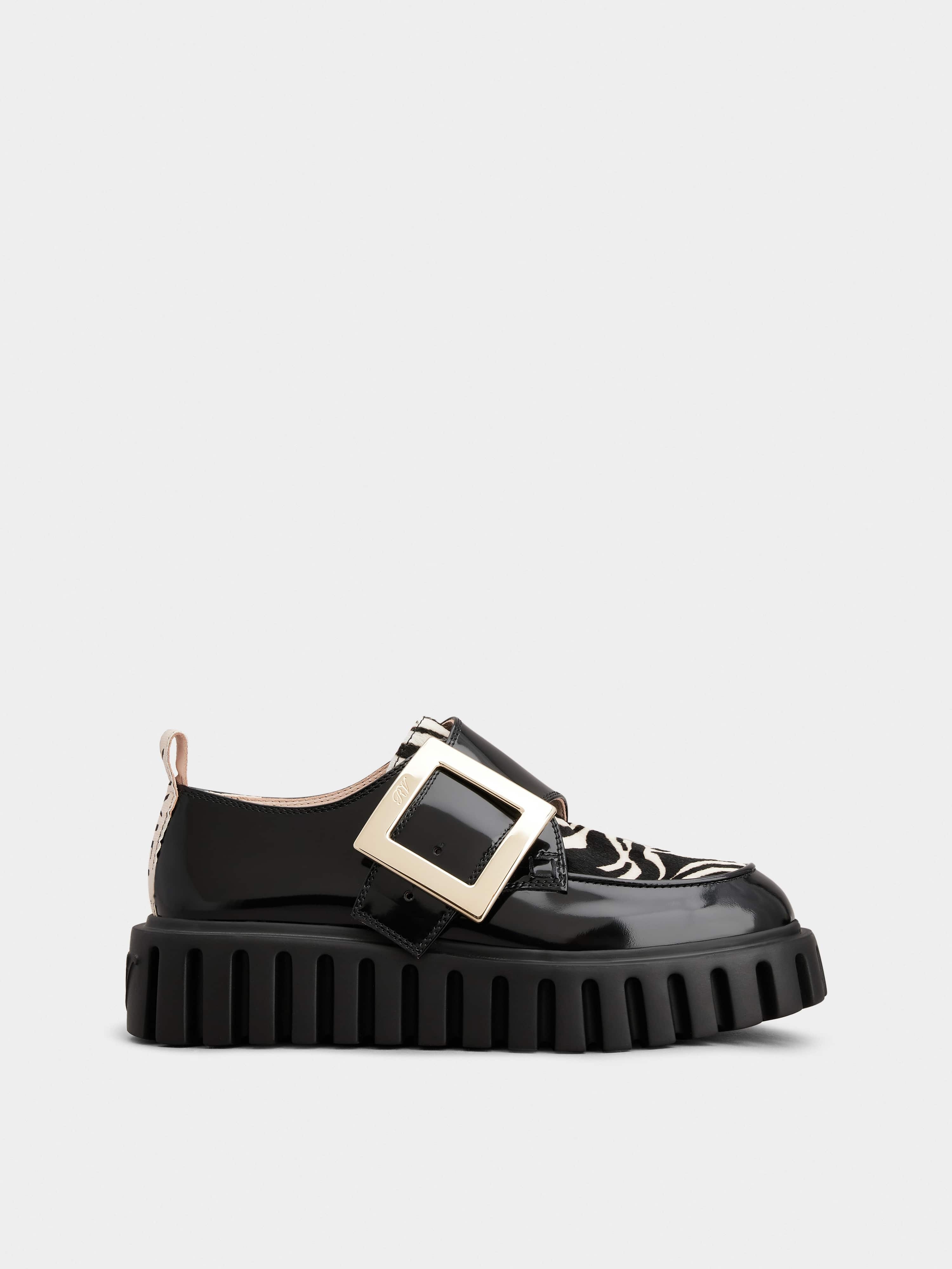 Viv' Go-Thick Metal Buckle Loafers in Patent Leather - 1