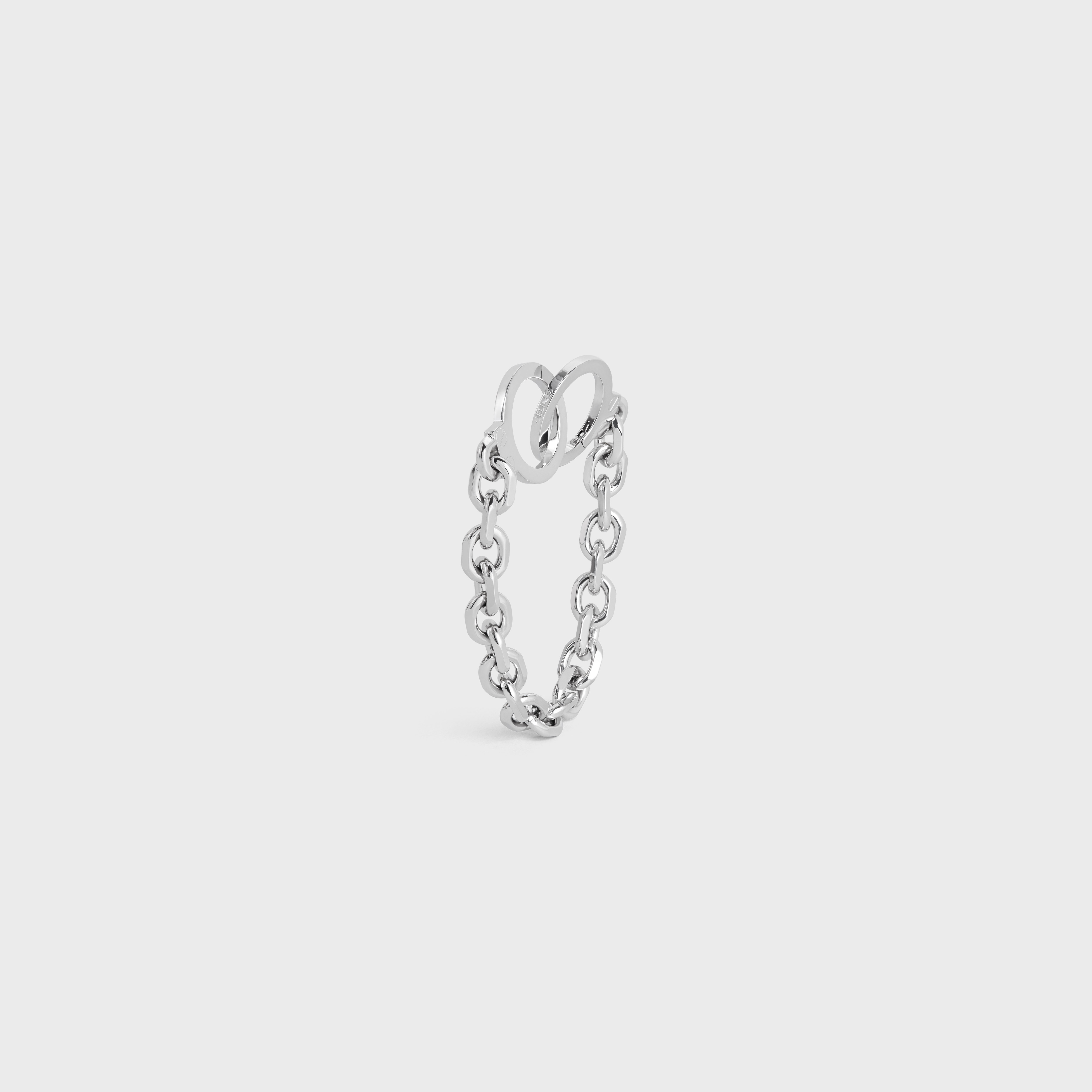 Chaîne Triomphe Golden Handcuff Bracelet in Sterling Silver with Rhodium finish - 2