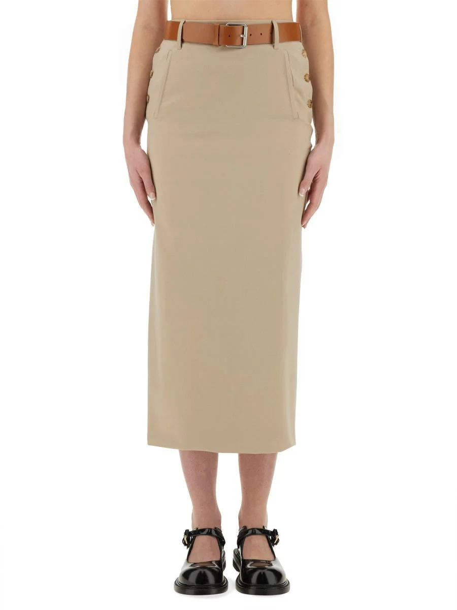 Moschino Women "Tailored Twist" Long Skirt - 1