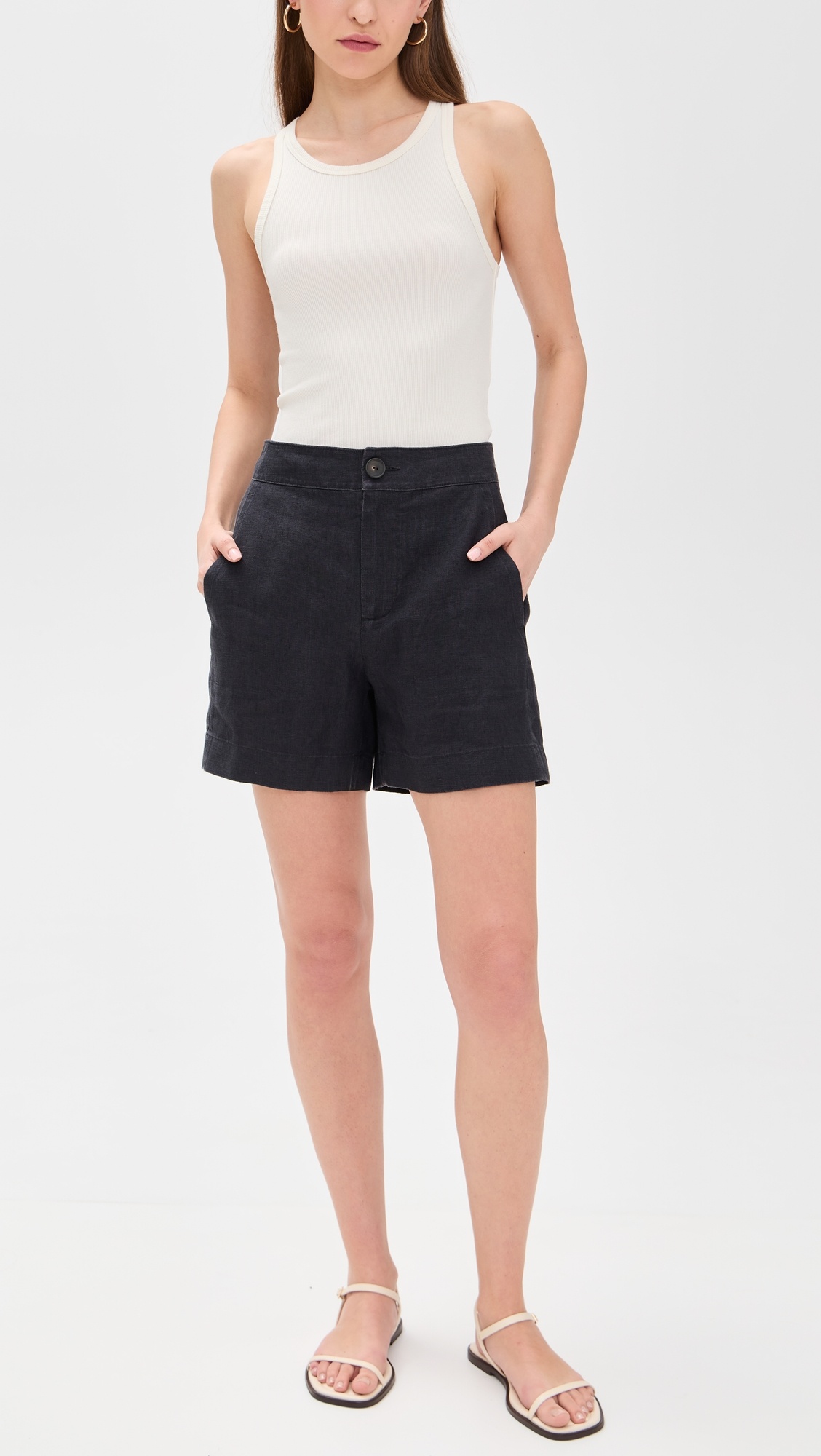 Mid Rise Hemp Shorts - 4