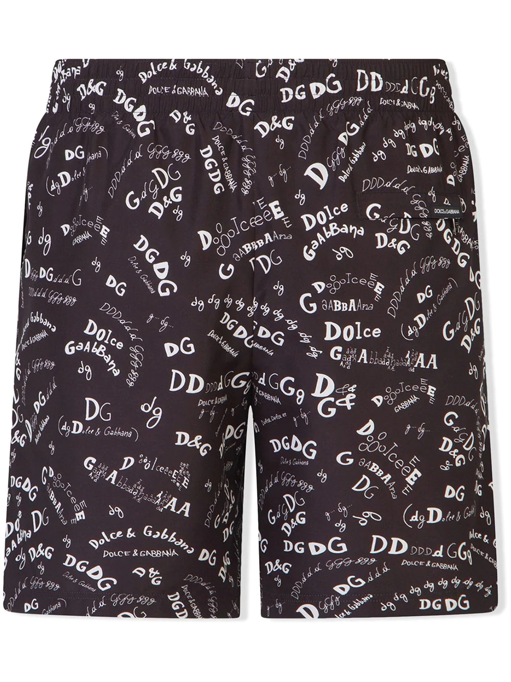 lettering-print swim shorts - 2