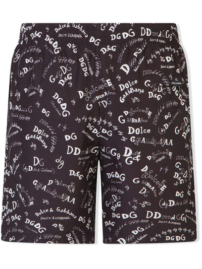 Dolce & Gabbana lettering-print swim shorts outlook