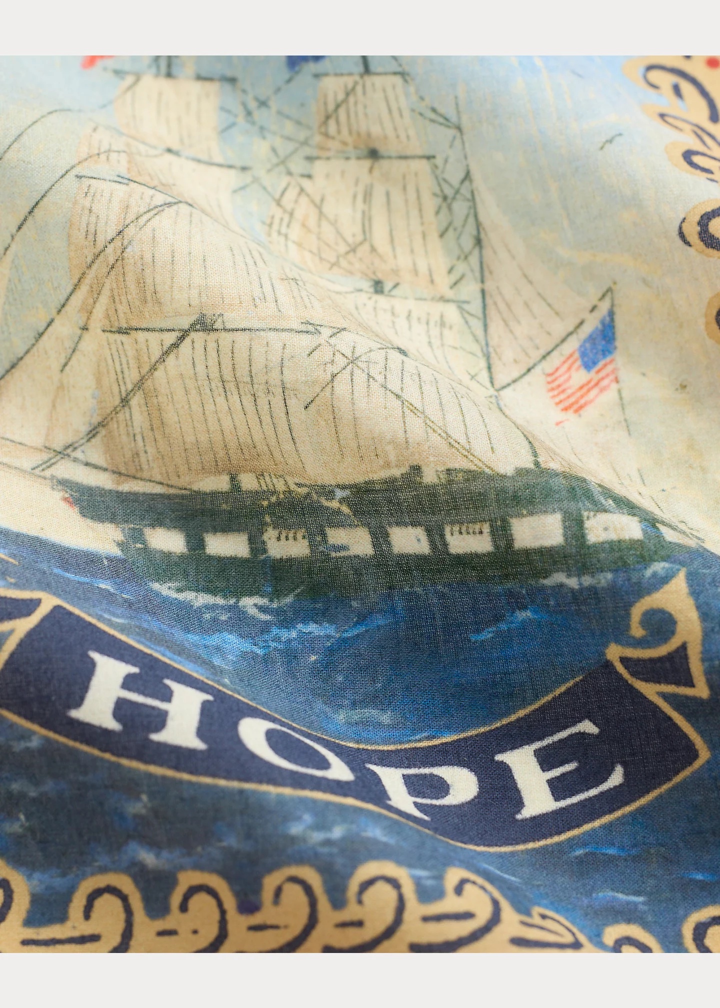 Sailboat-Print Cotton Bandanna - 3