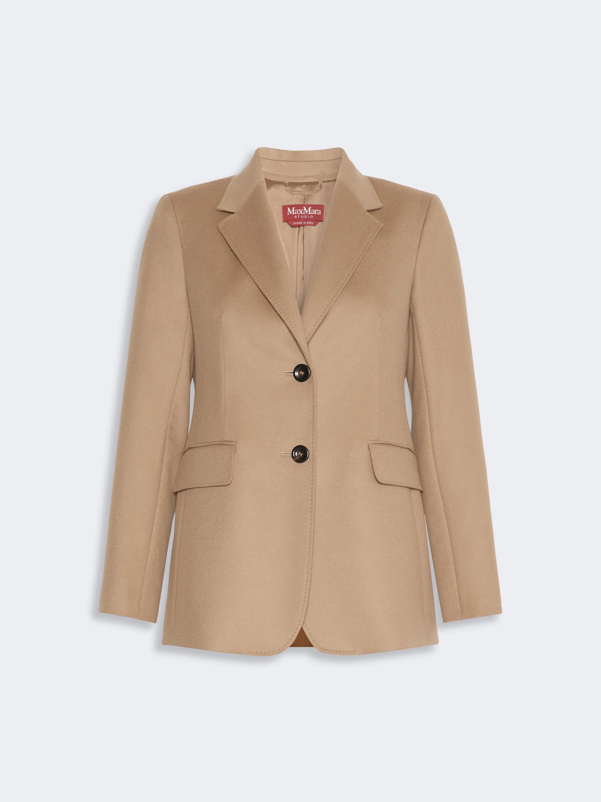 VOLPINO Single-breasted wool broadcloth blazer - CAMEL - 1
