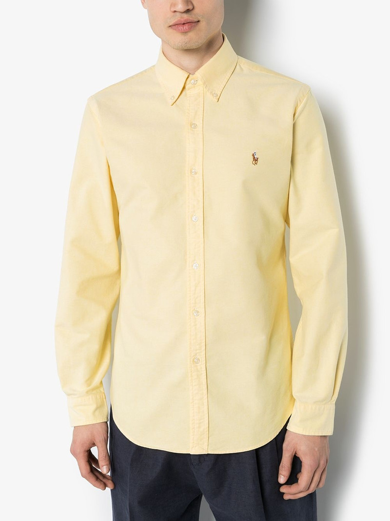 logo-embroidered button-down shirt 3