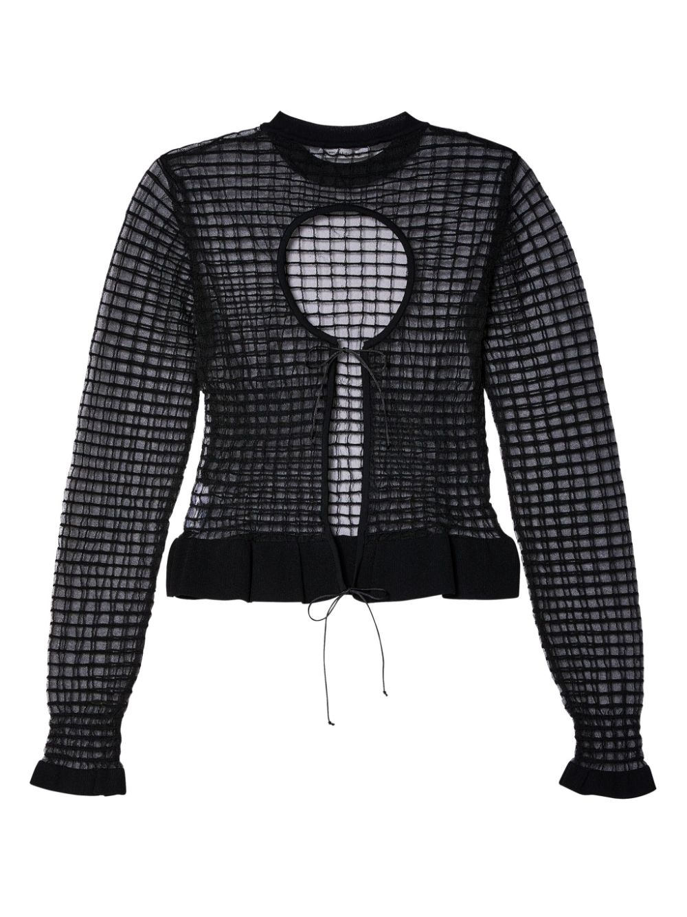 Gru grid-sheer knitted top - 2