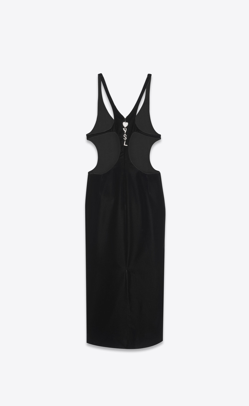 SAINT LAURENT long tube dress in velvet outlook