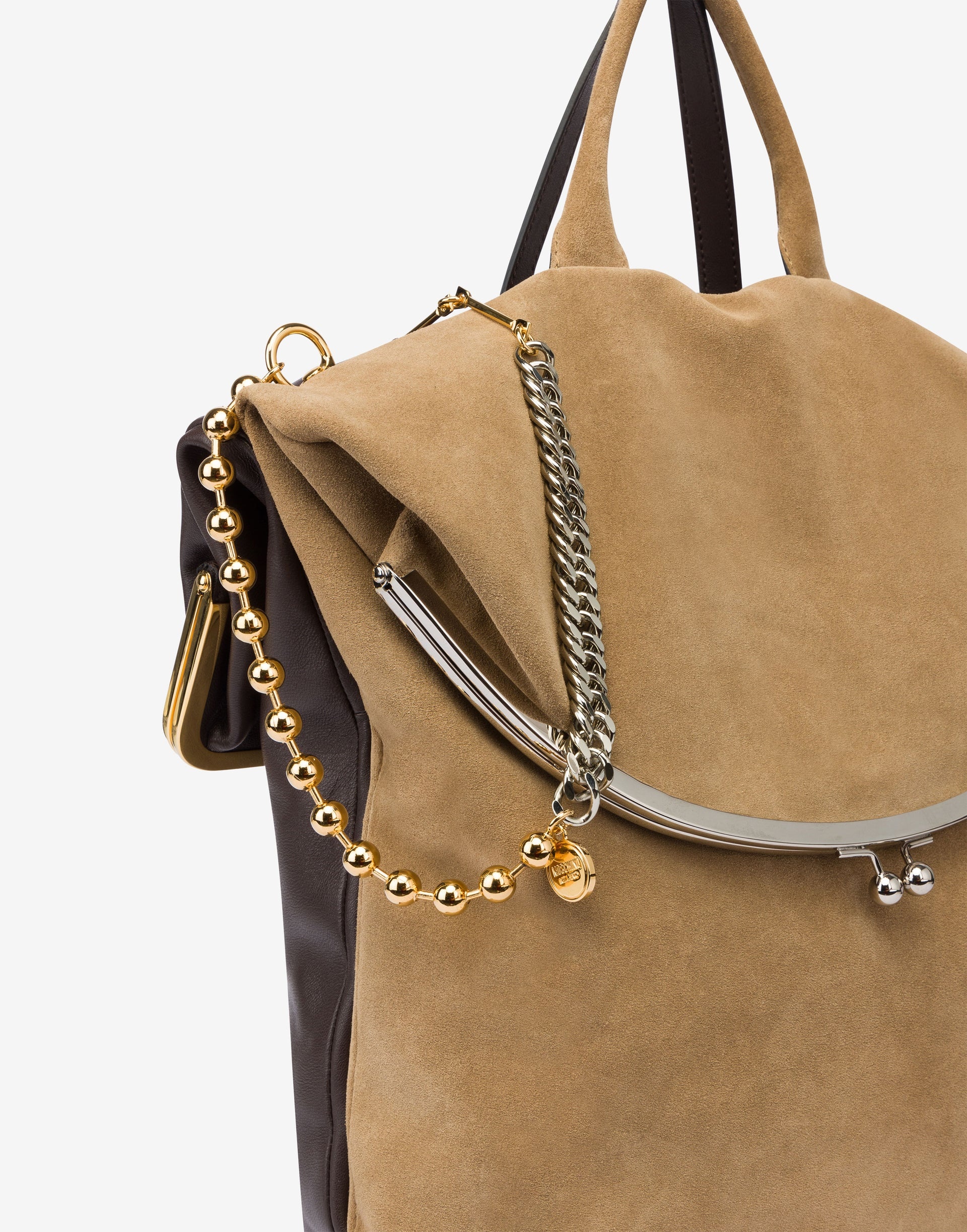 SUEDE AND LEATHER DOUBLE BAG - 3
