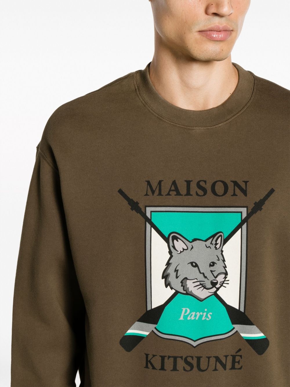 logo-print cotton sweatshirt - 5