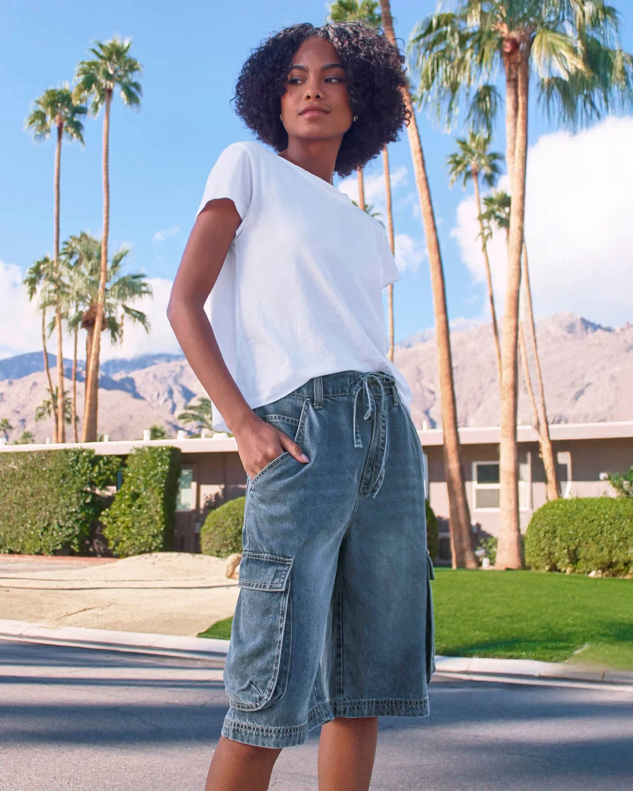 Lounge Denim Cargo Short - 1