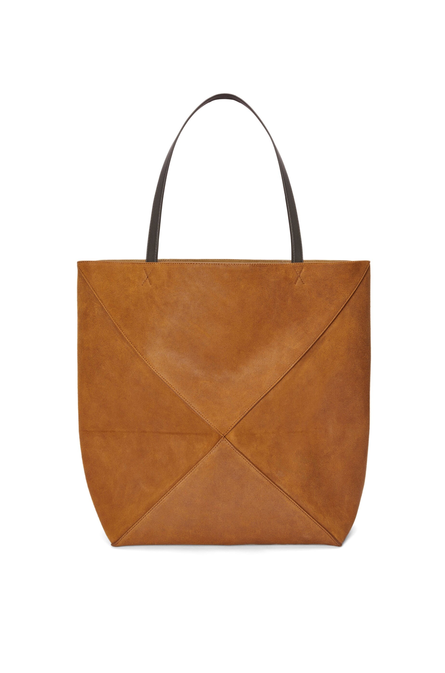 XL Puzzle Fold tote in pressed suede - 5