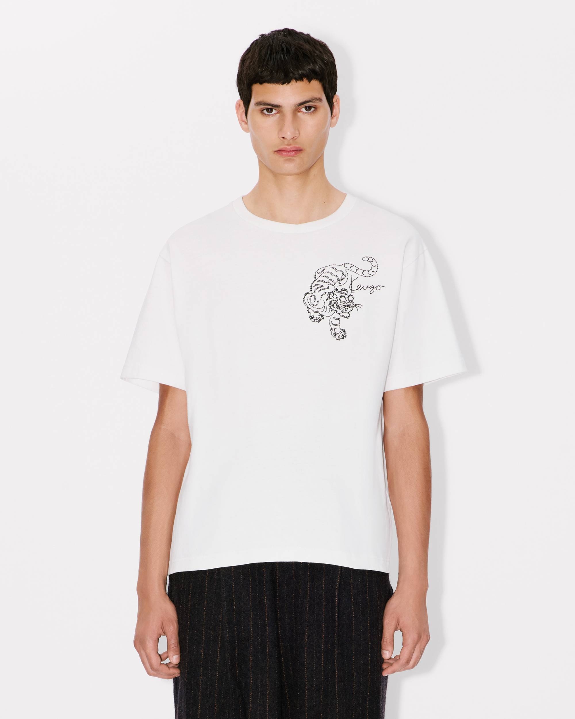 [送料無料 関税込] Kenzo Gots Star Tiger Over T-shirt Tシャツ Kenzo - 'Kenzo Star Tiger' Oversized Embroidered T-shirt