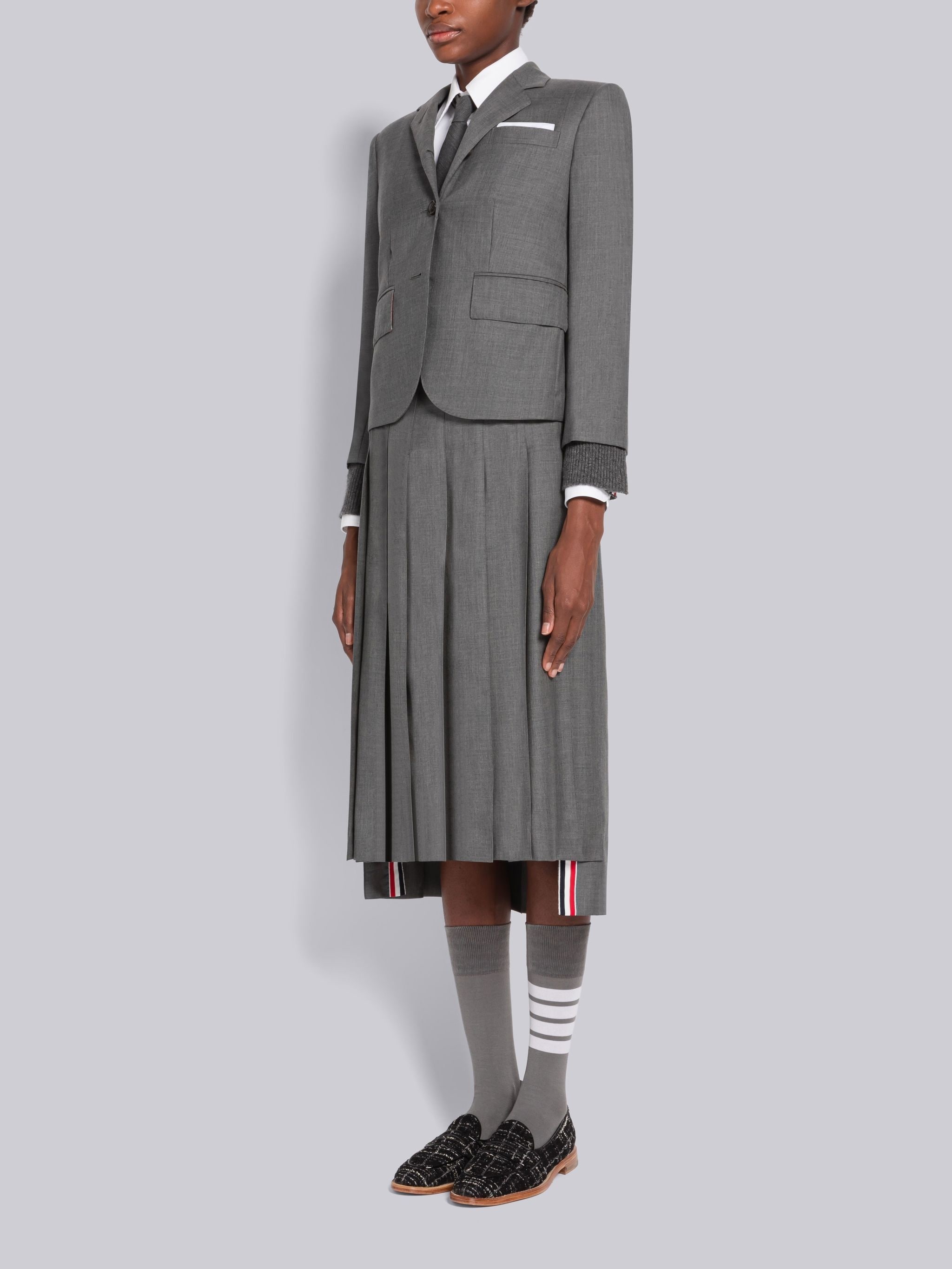 Plaid Ribbon Tweed Varsity Penny Loafer - 6