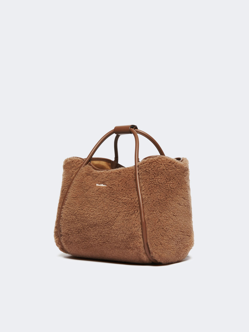 Max Mara TMARINS Small Teddy fabric Marine bag - CAMEL outlook