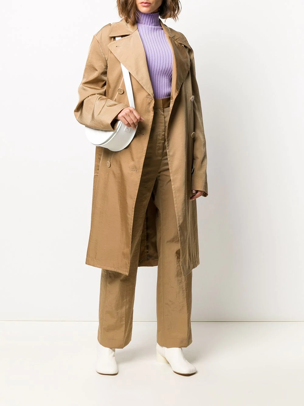 belted trench coat - 2