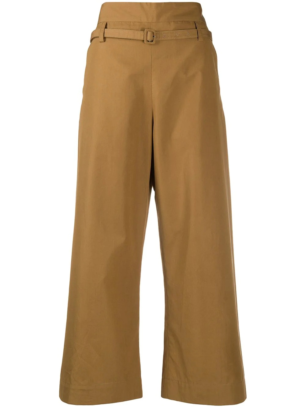 high-rise flared cropped trousers - 1