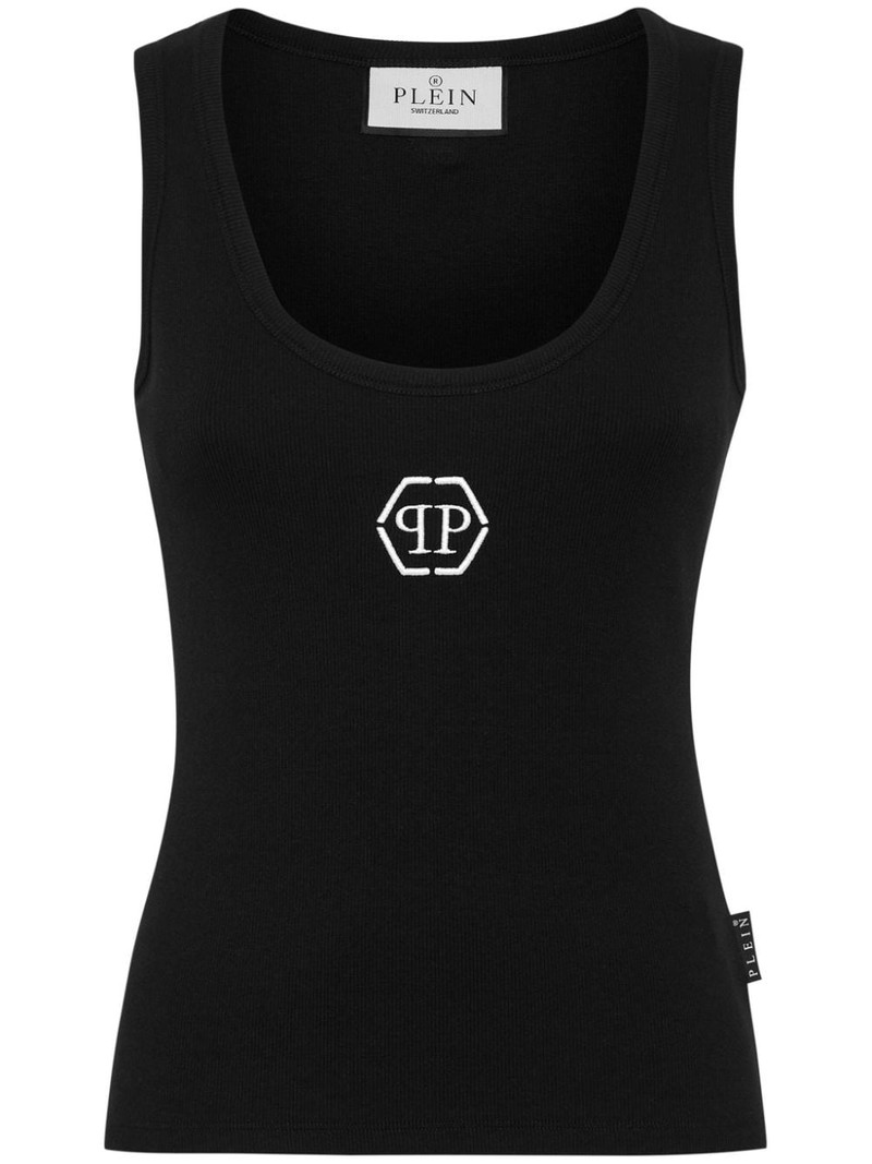 hexagon-logo cotton tank top 1