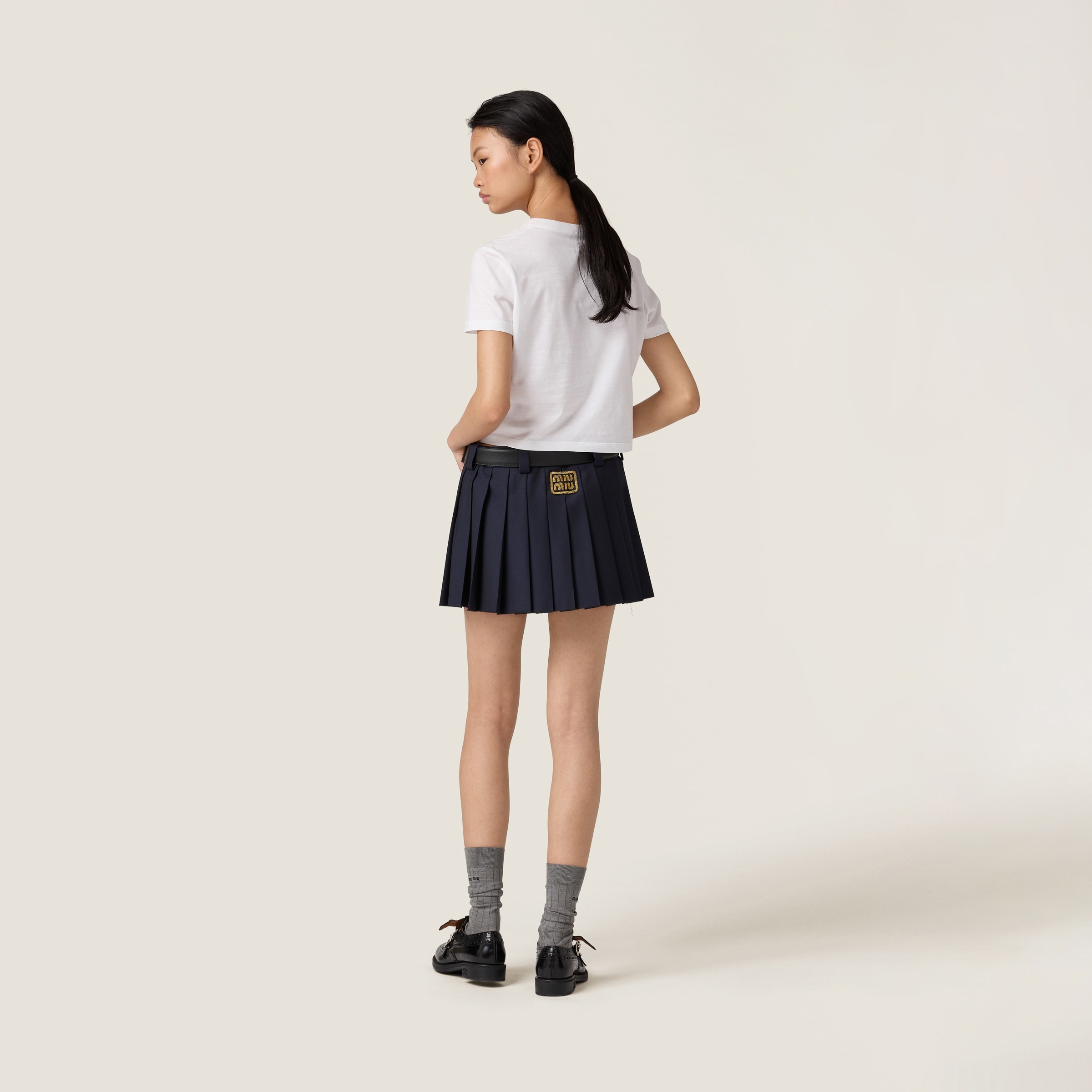 Embroidered cotton jersey T-shirt - 3