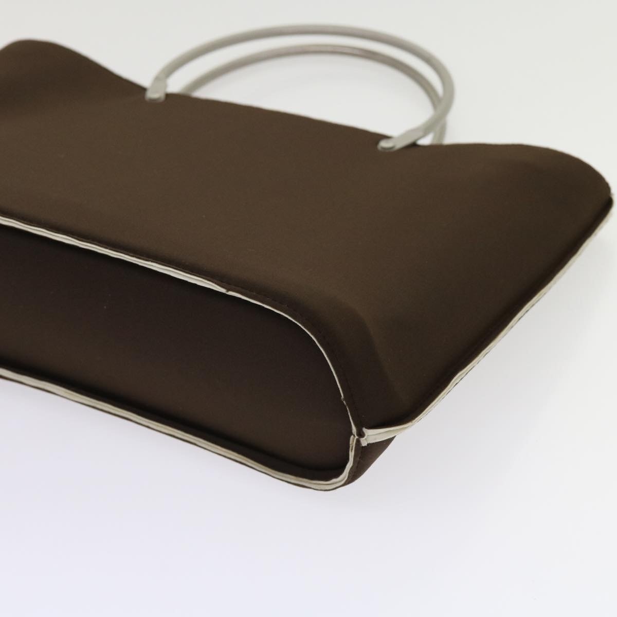 CHANEL Hand Bag Nylon Brown CC - 8
