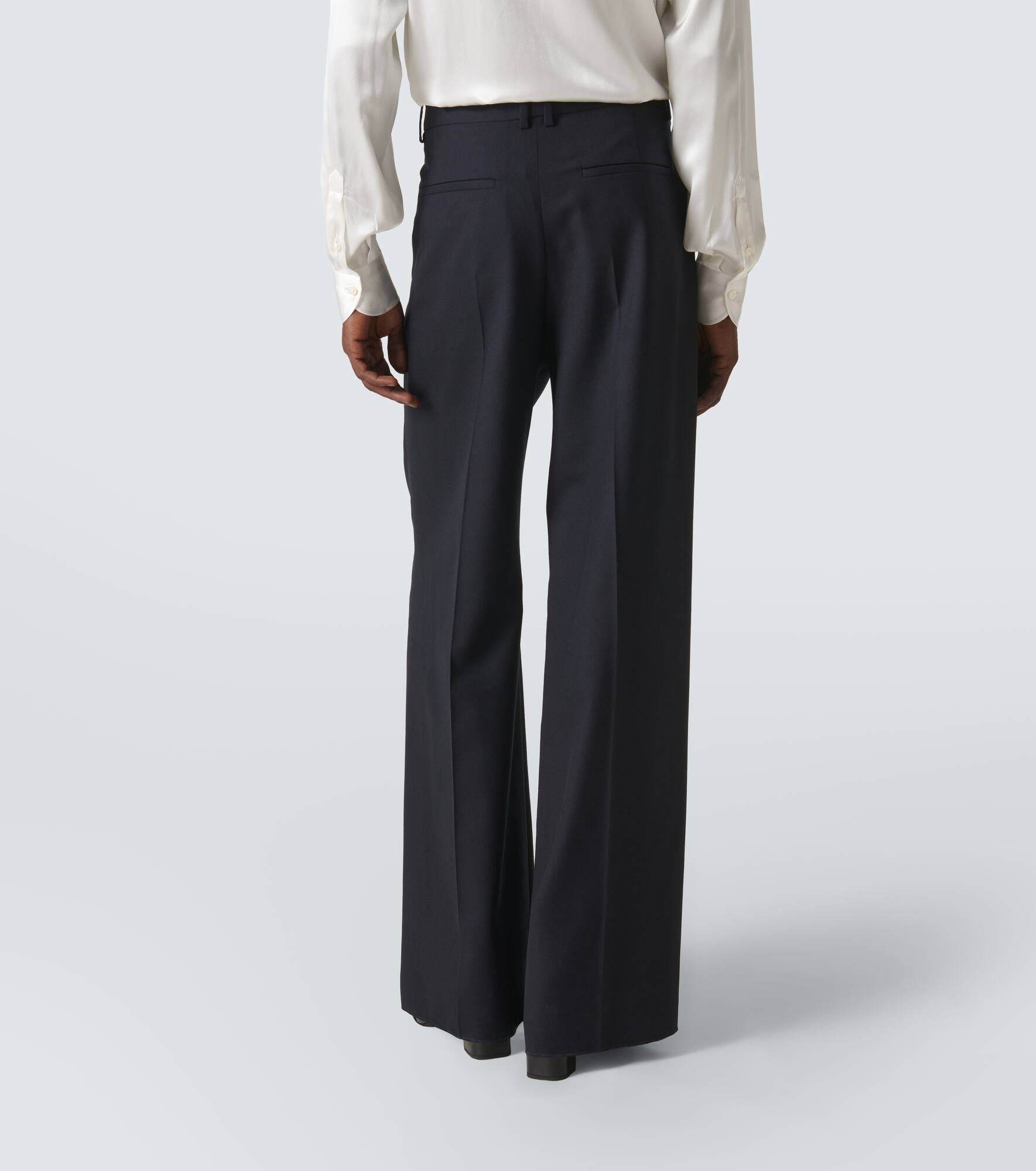 High-rise wool wide-leg pants - 4