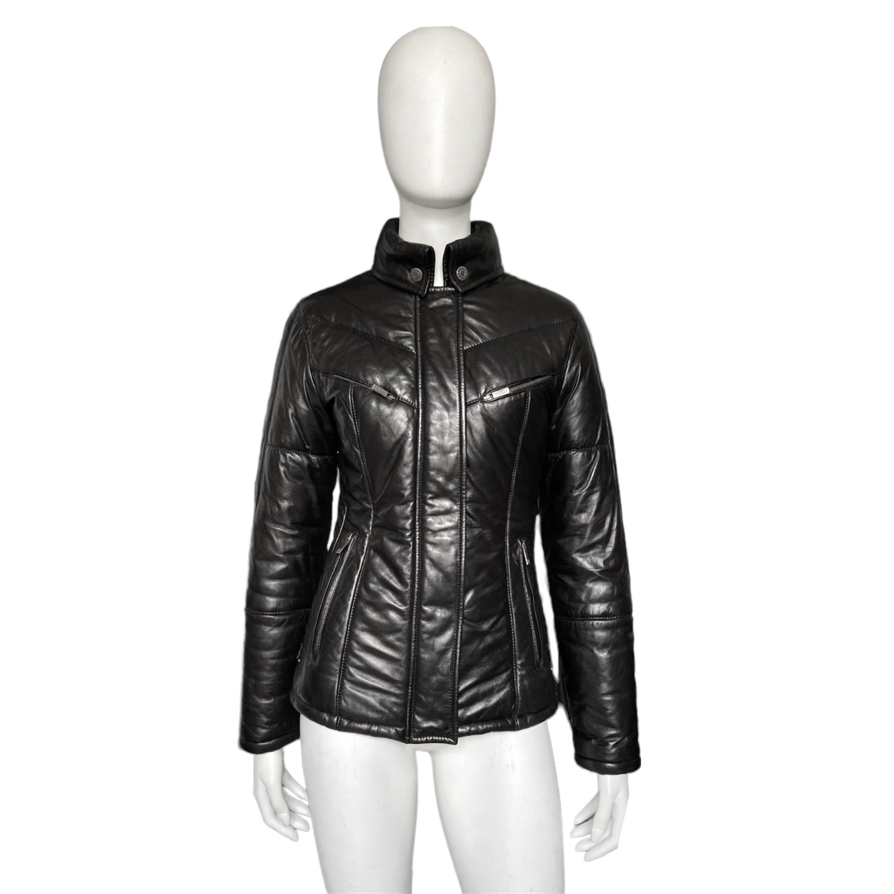 Gucci Fall 1998 Tom Ford Lambskin Leather Quilted Down Puffer Jacket 38 - 4