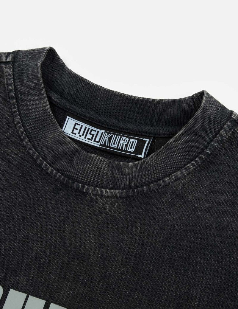 Logo and Slogan Print Oversized Pigment Dye T-Shirt 8