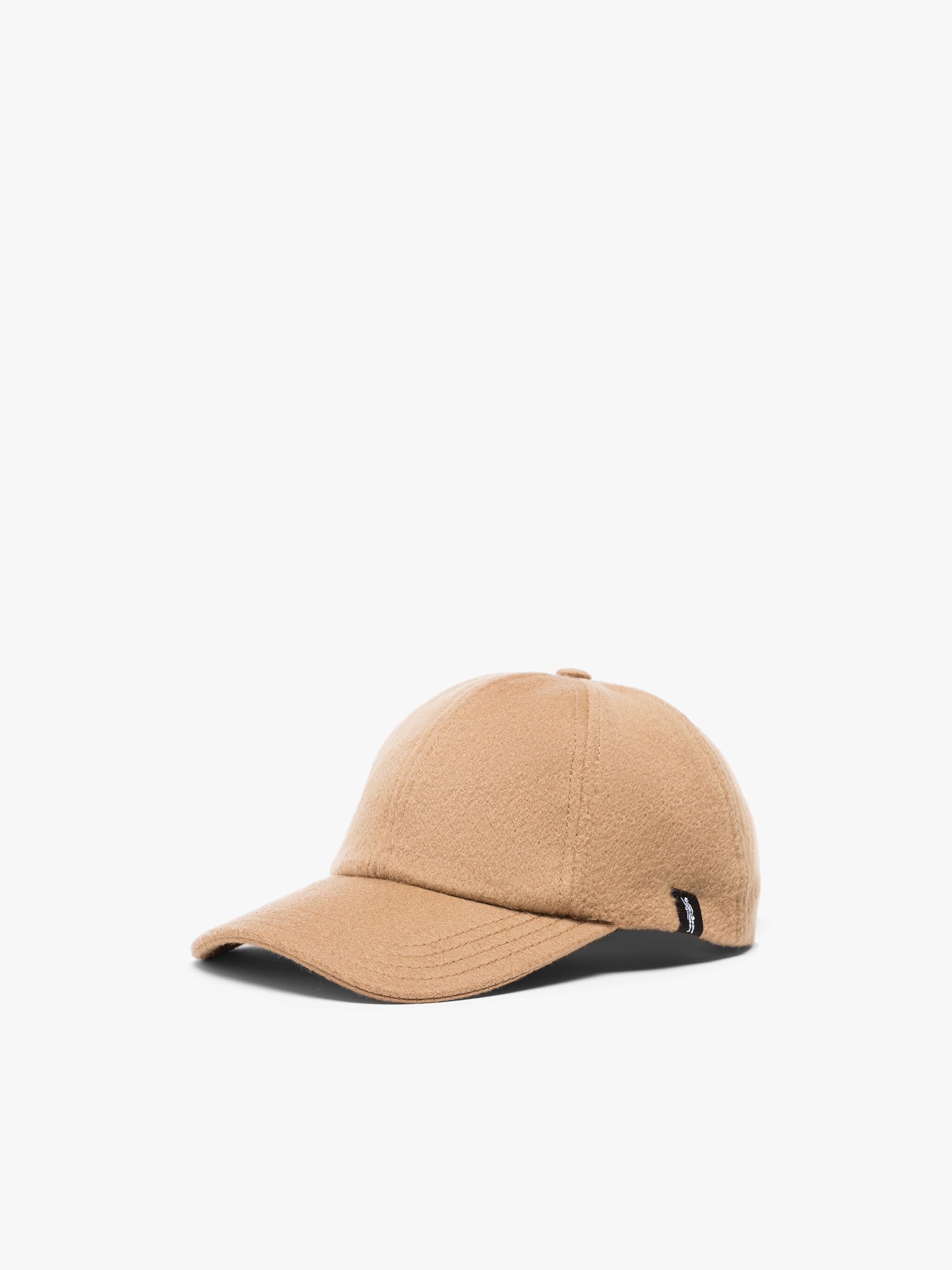 TIPPING BEIGE WOOL & CASHMERE BASEBALL CAP - 1