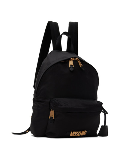 Moschino Black Logo Backpack outlook