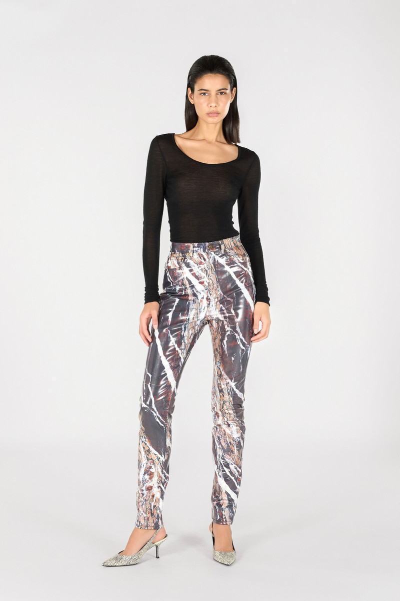 Roberto Cavalli Skinny trousers with Marble print outlook