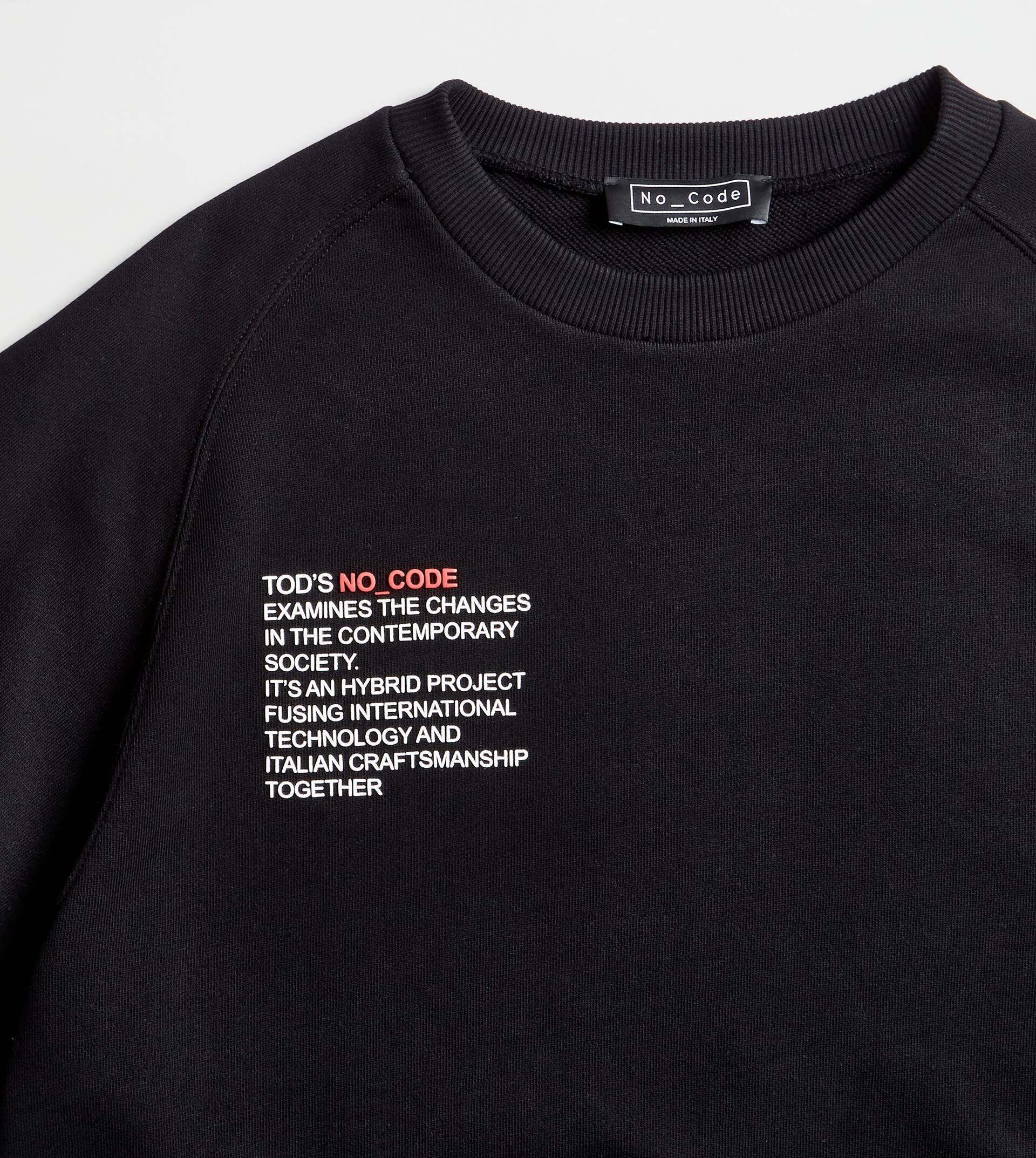 SHORT-SLEEVED SWEATSHIRT NO_CODE - BLACK - 6