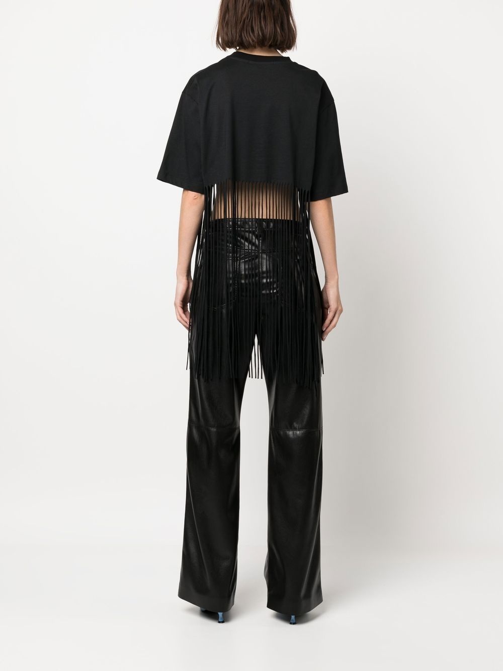 graphic-print frayed T-Shirt - 4