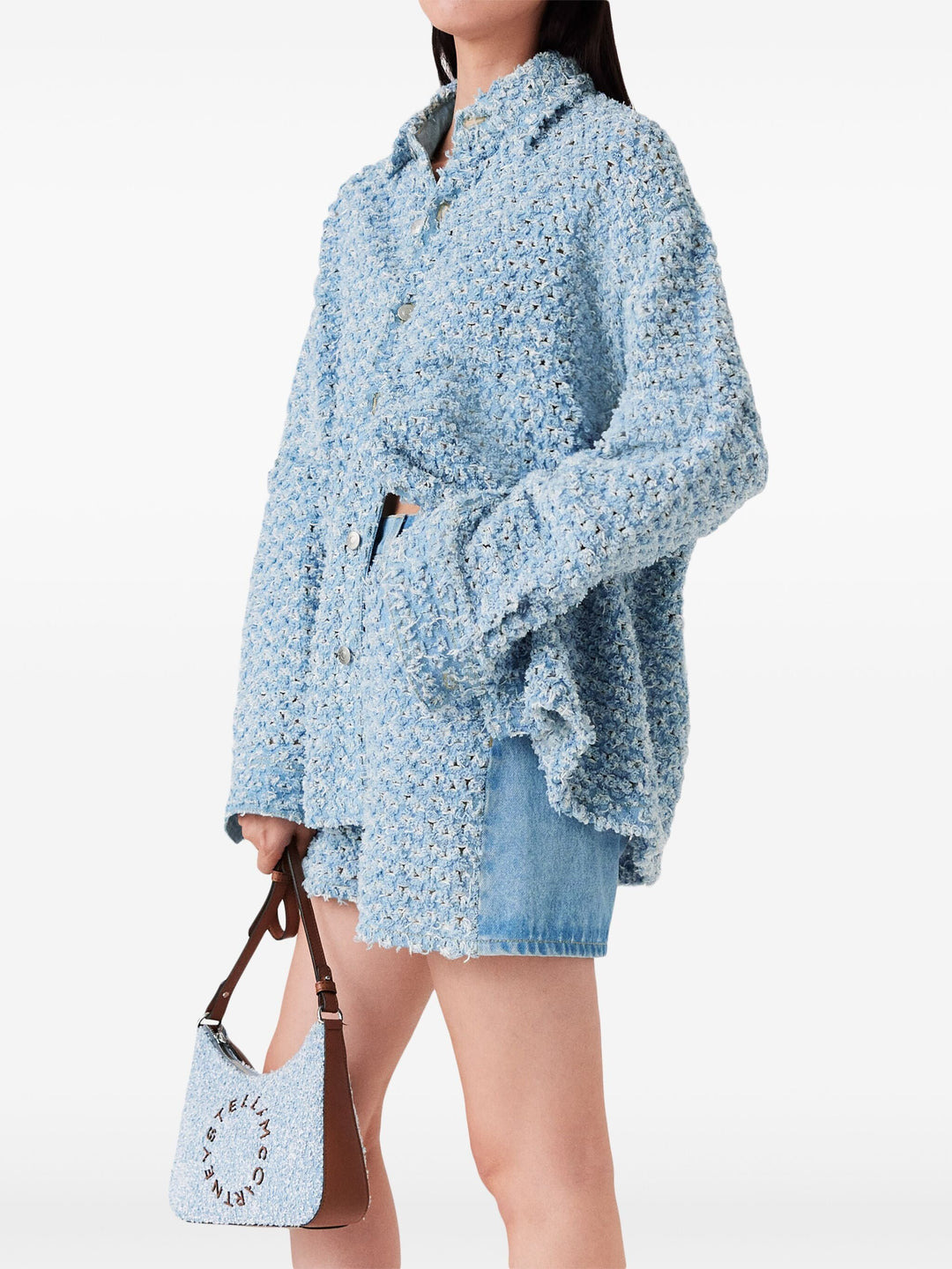 Boucle Denim Shorts - 3