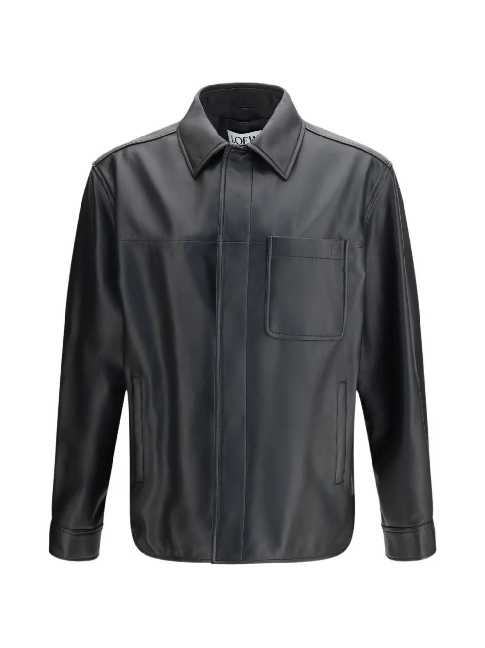 Loewe Overshirt Jacket In Leather - 1