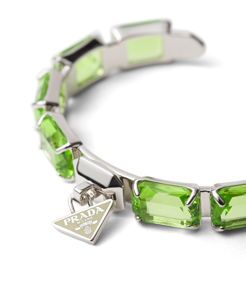 Prada Metal bracelet with crystals outlook