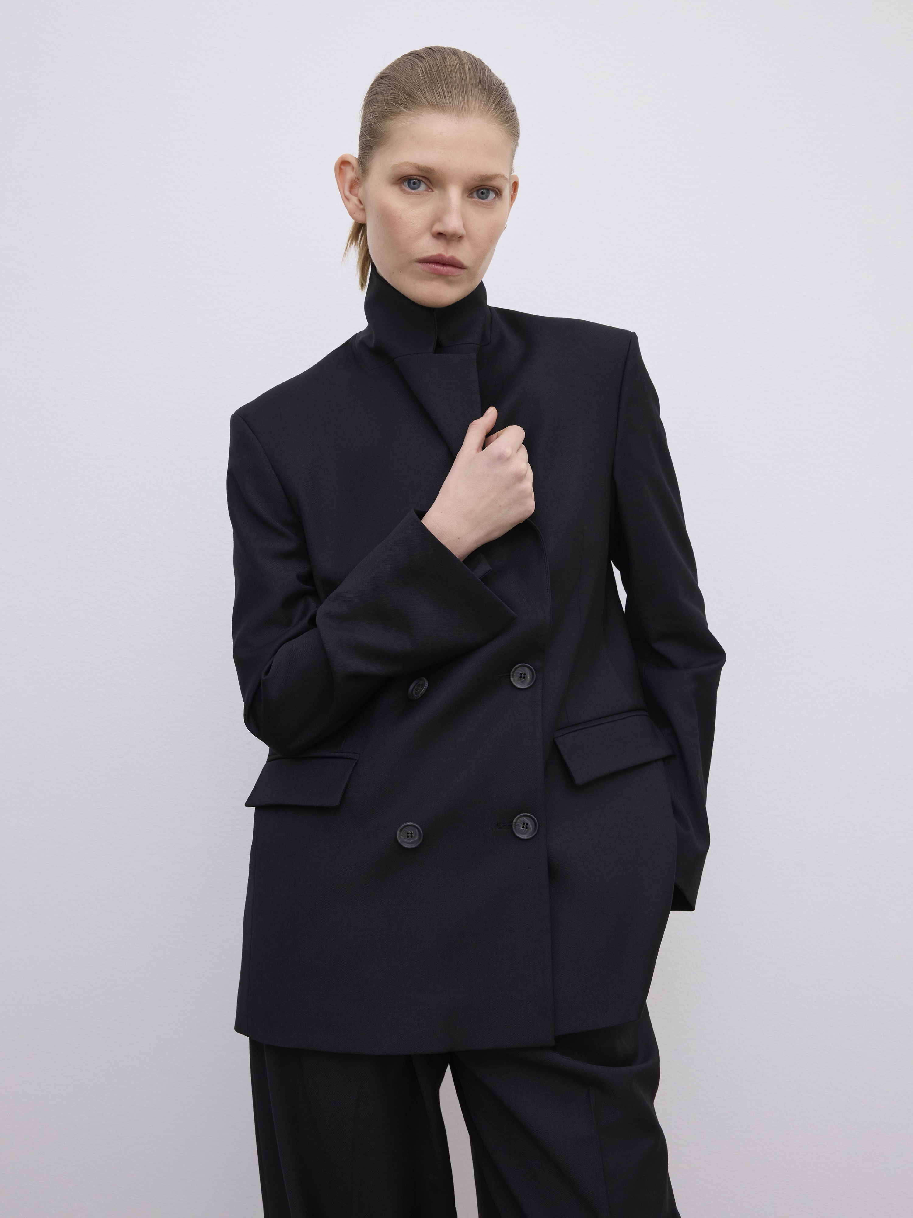 Classic wool blazer black - 6