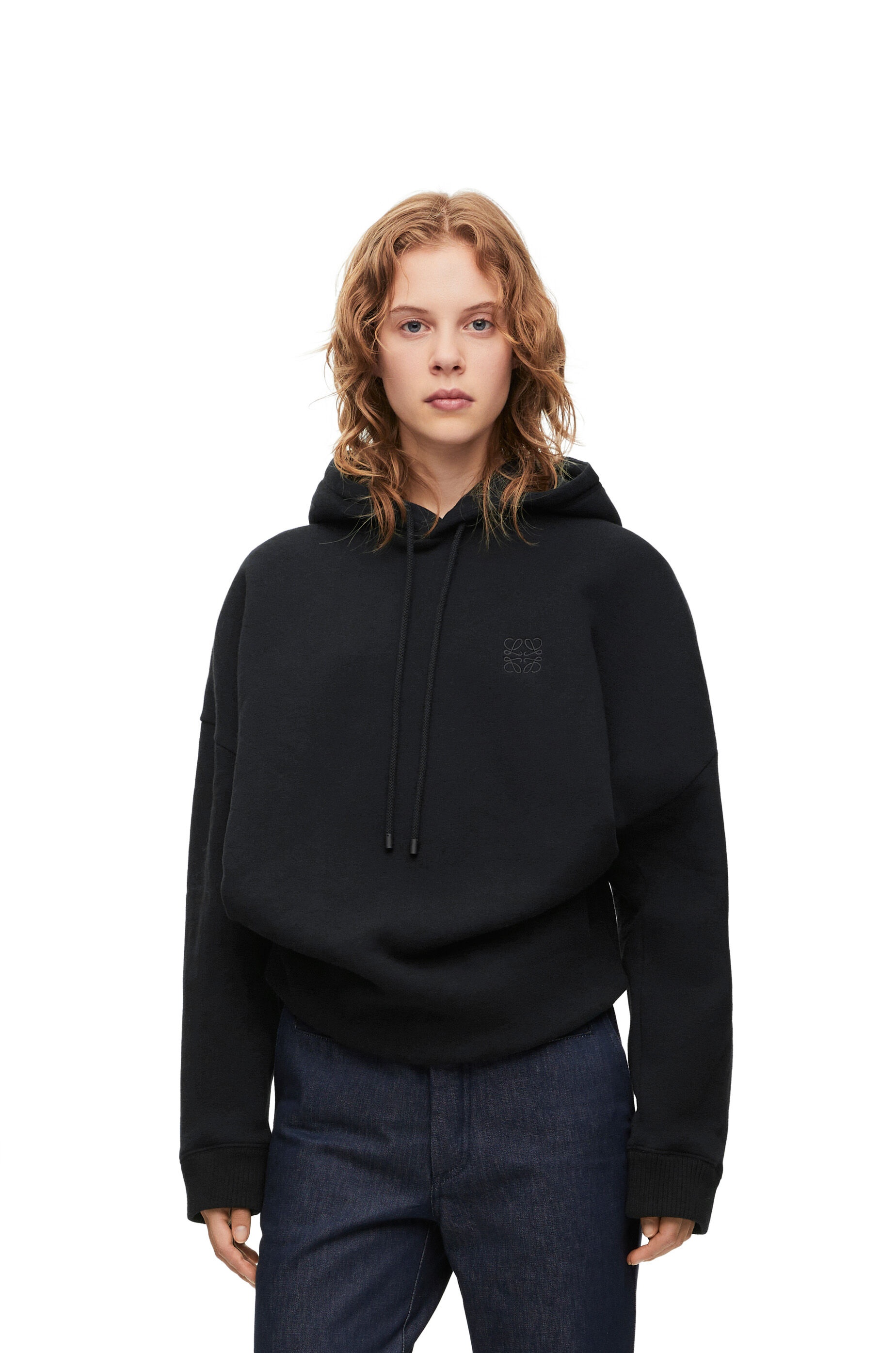 Draped hoodie in cotton - 3