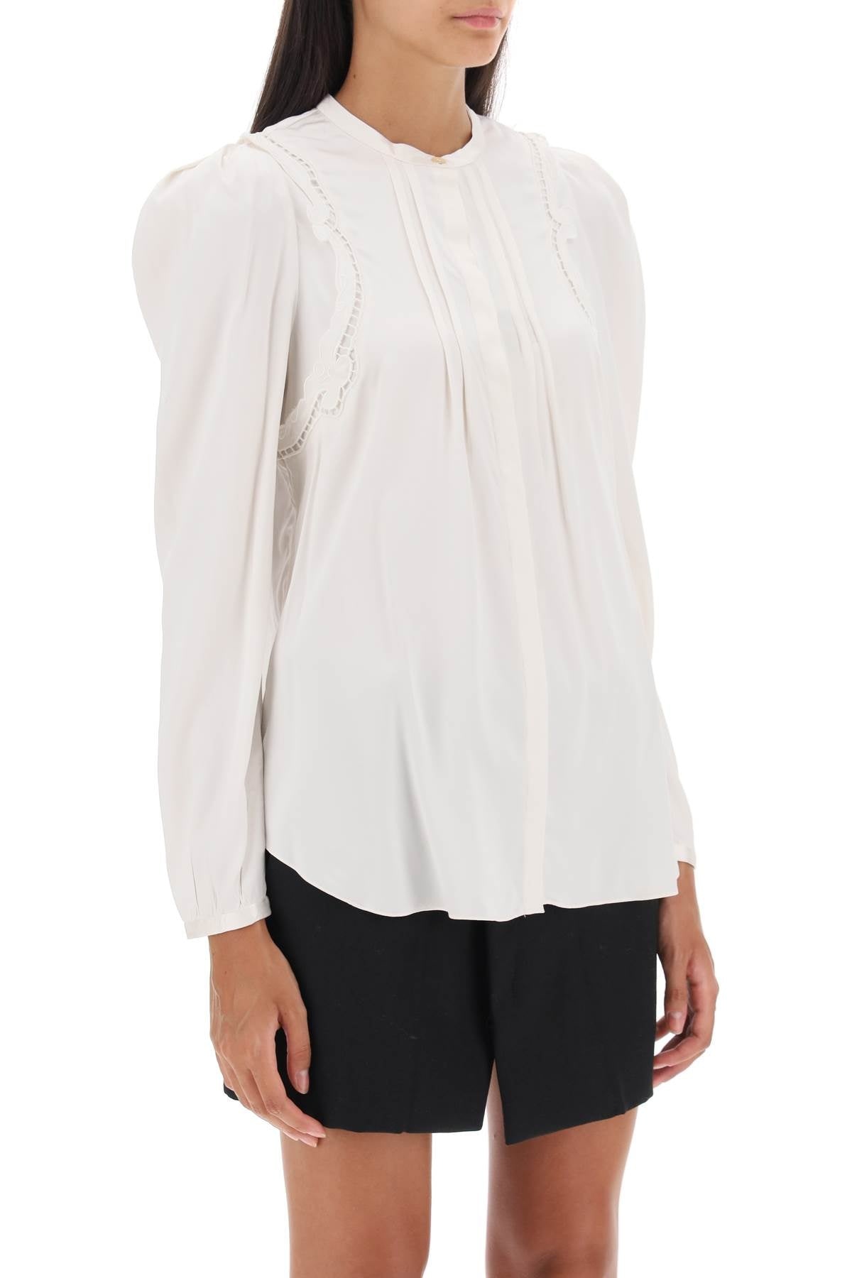 Isabel Marant 'Joanea' Satin Blouse With Cutwork Embroideries Women - 2