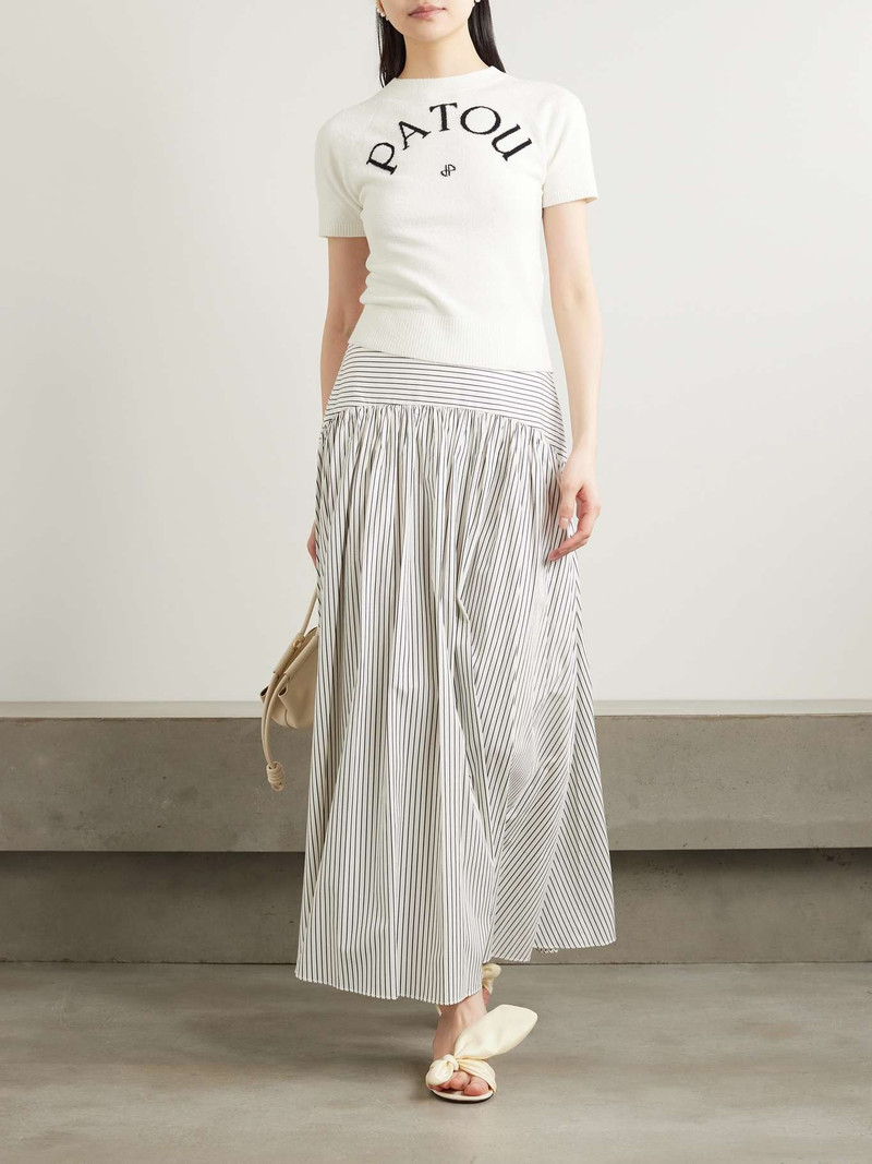 PATOU Jacquard-knit cotton-blend sweater outlook