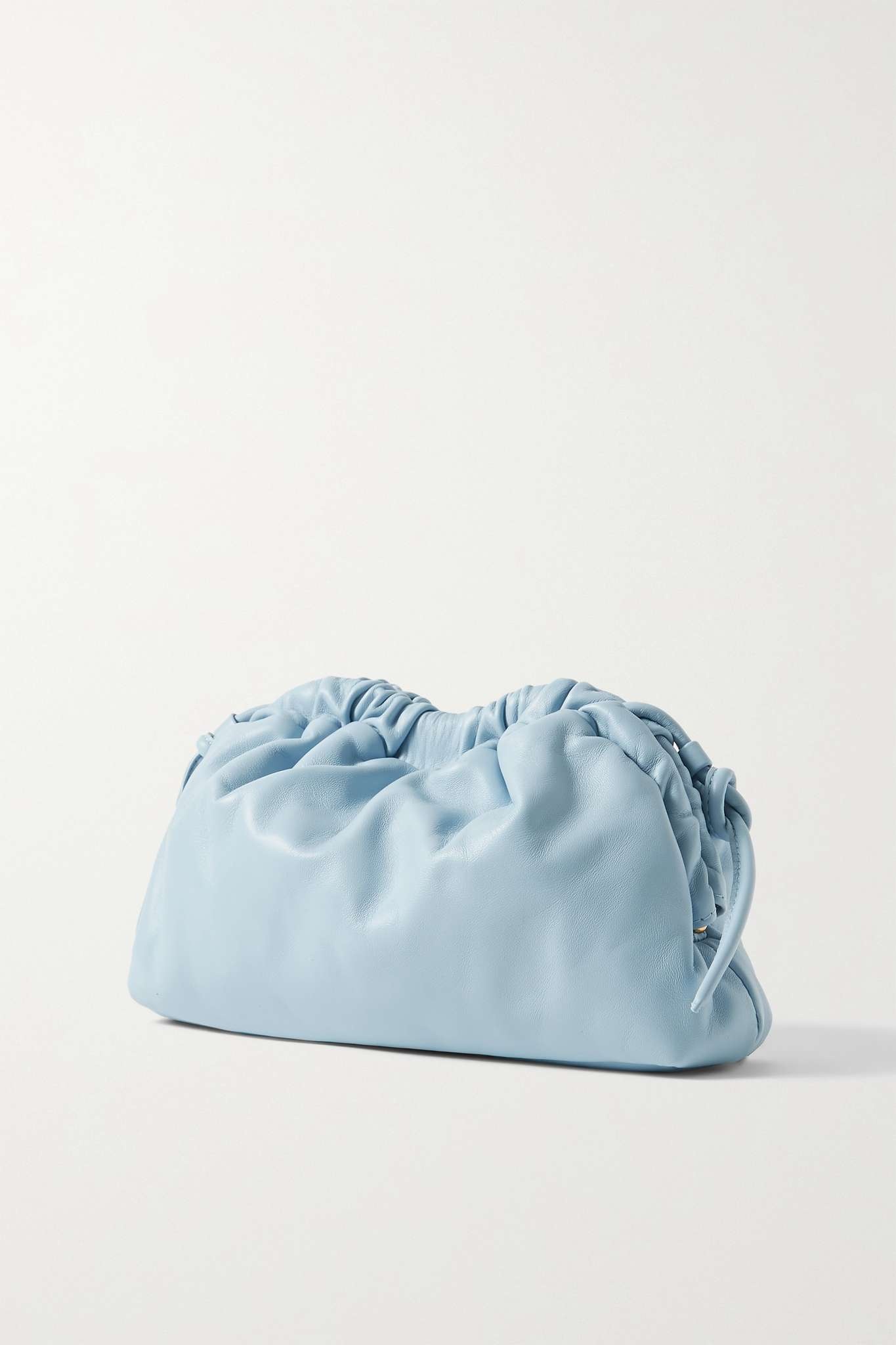 Cloud mini gathered leather clutch - 3