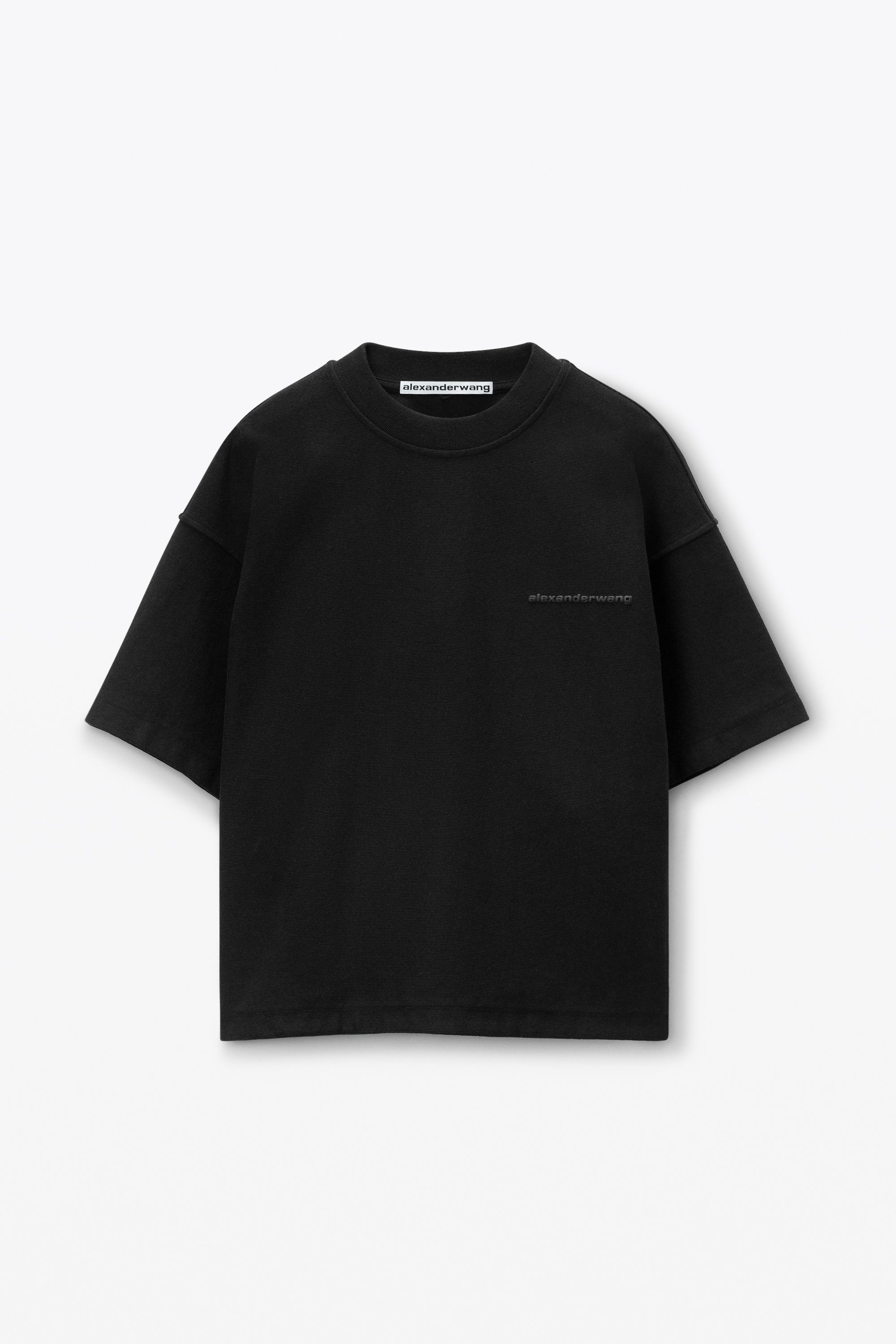 puffed logo oversize tee in cotton - 1