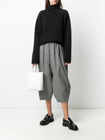 Comme des Garçons Comme des Garçons cropped check print trousers outlook