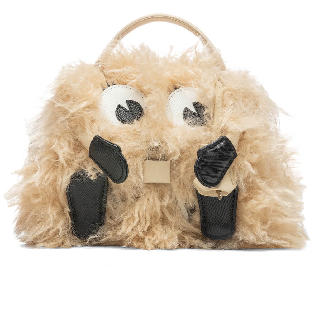 READYMADE DR. WOO FUR MONSTER BAG - TAN - 1