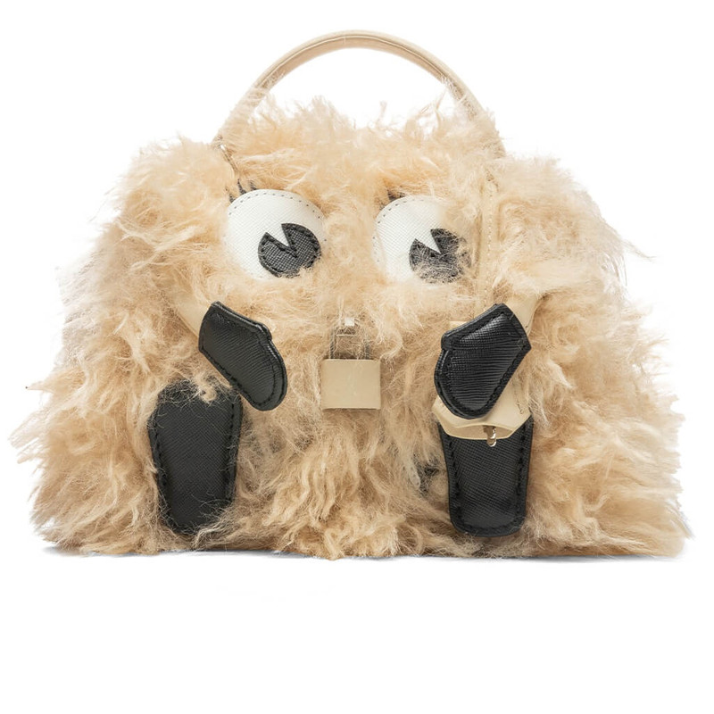 READYMADE DR. WOO FUR MONSTER BAG - TAN 1